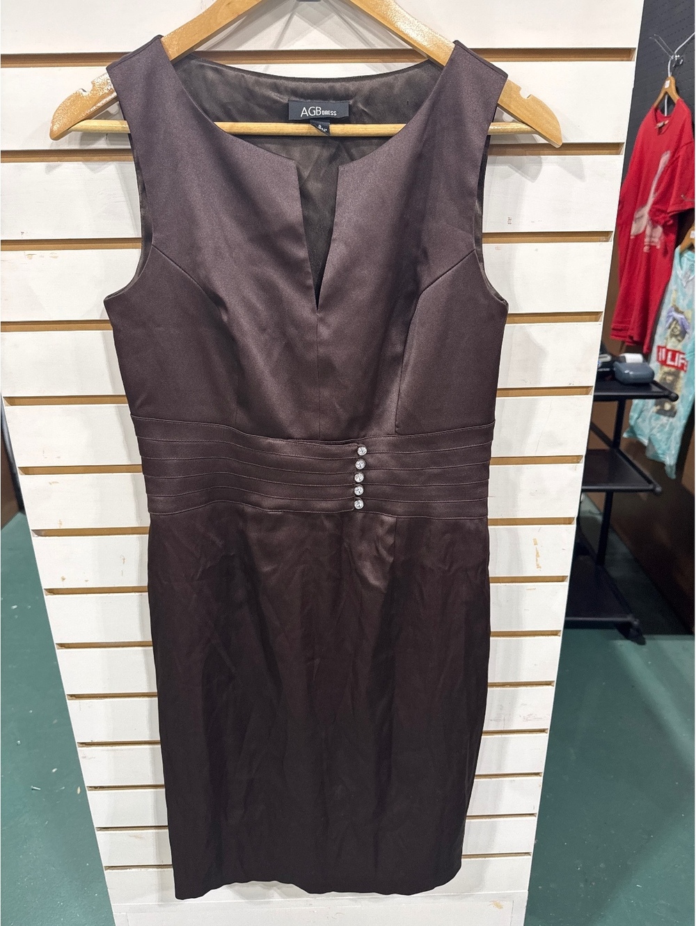 AGB Women's Brown Knee-Length Dress Size 6